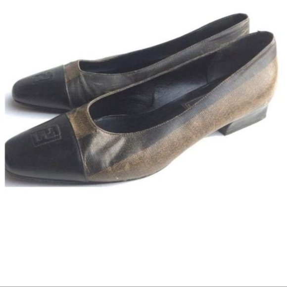 Fendi Wide Pequin Striped Coated Canvas - Picture 2 of 6